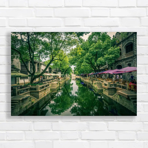 Serene canal reflections - canal,
