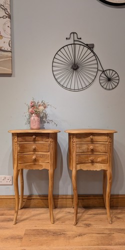 Pair french style bedside - of, 2