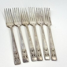 Vintage Community Silver Plated Table Forks Set Of 6