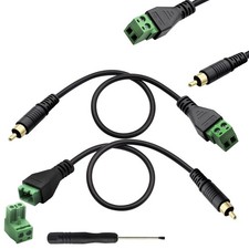 2PCS RCA Male Plug Connectors, Audio Video Connector Solderless RCA Male Plug to