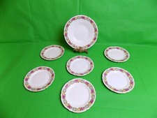 Shelley Late Foley Roses Cake Plate & 6 Side Plates