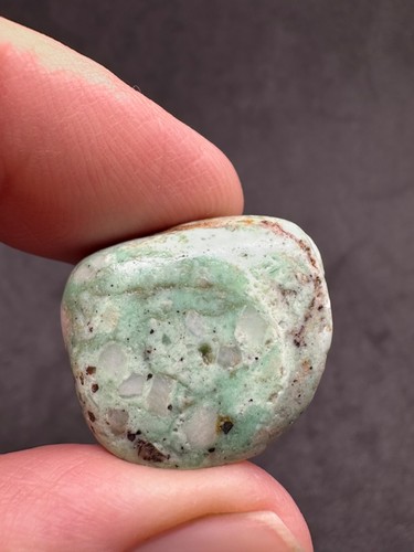 Variscite crystal tumblestone - variscite,