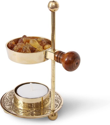 Brass incense resin burner - incense,