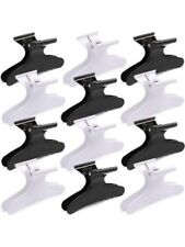 12 Packs Butterfly Hair Clips Salon Clamps Claw Grip Black 8cm Hairdresser