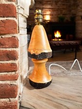 Mid Century Turned Wood Lamp