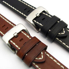 Heavy Stitched Saddle Leather Watch Strap Band by CONDOR 22mm 24mm 26mm 319R