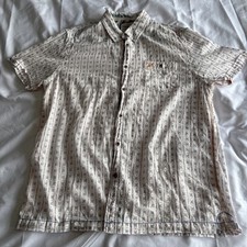 Mantaray Mens multicolouredShort-Sleeved Striped Shirt, Size L 