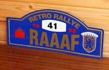 VINTAGE 46cm French Retro Car Rally Sign Vintage Automobile Memorabilia Peugeot