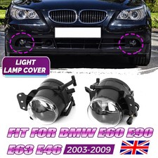 Pair Fog Light Cover Bezel For BMW E60 E90 E63 E46 323i 325i 525i X3 2003-09 UK
