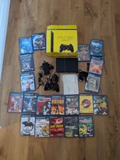PlayStation 2 Slim Console Boxed Black Fully Tested Bundle With 20 Games 
