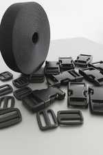 25mm Webbing Buckle Set Strap Making Kit Side Release & Triglides Lead Belt