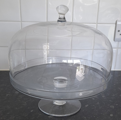 Clear round glass cake stand - clear,