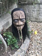 LARGE LONG HAIR SHRUNKEN HEAD CAR MIRROR DANGLE GOTH 50s FETISH ECO FRIENDLY TOY