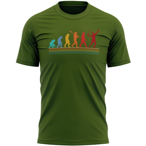 Mens retro tennis evolution - tennis,
