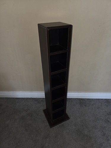 Faux leather storage tower - faux,