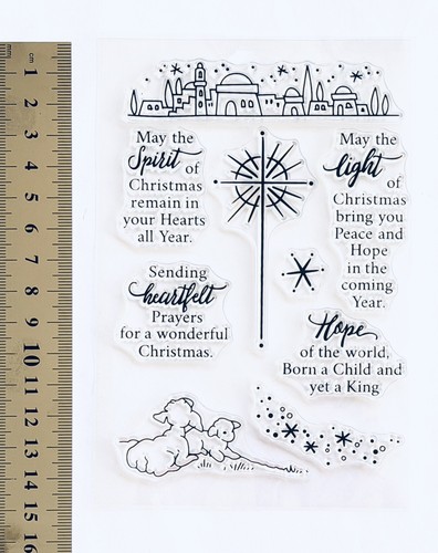 Clear rubber stamp merry