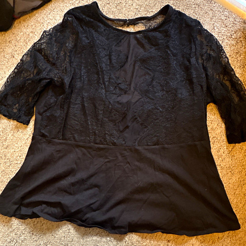 River island black lace blouse - river,
