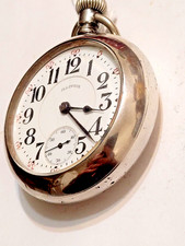 Vintage 1920 Illinois Bunn Special RR Grade 21 Jewels 18 Size Pocket Watch  Runs