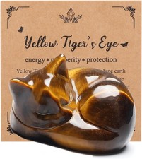 Tiger Eye Crystal Sleeping Cat
