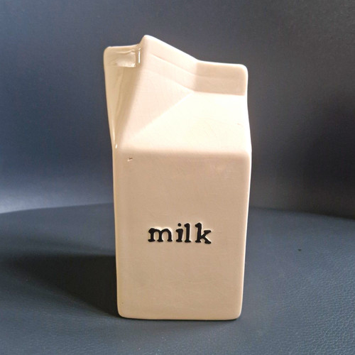 White glossy ceramic milk jug - glossy,