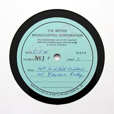 BBC TRANSCRIPTION DISC "Mr. Wendell Willkie at Freedom Rally" 1941 12" 3187 [78]