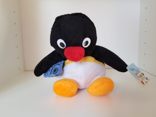 Small pingu soft toy with - pingu, fish