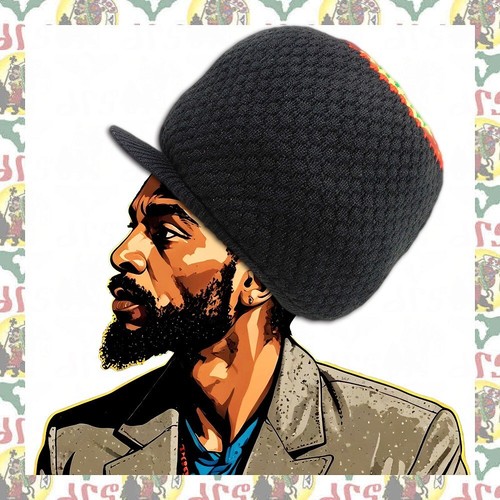 Knitted rasta hat tam - knitted, /