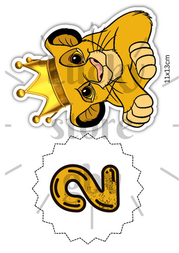 Lion king cake - lion, topper