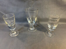 Lot Of 3 Antique Absinthe Glasses With Thick Base Bistro 19th Century