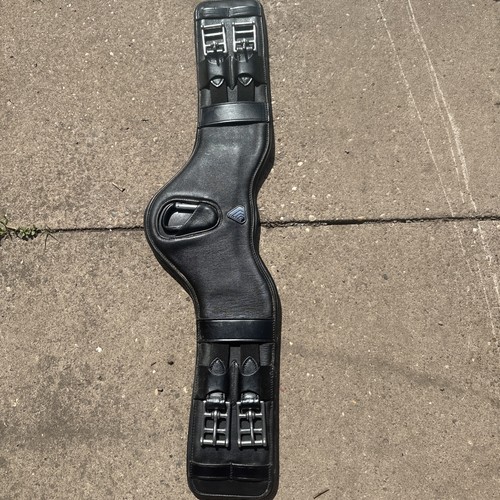 Velociti black leather girth - leather,