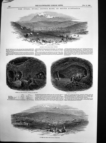 Old antique print burra - old,