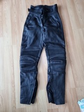 Belstaff Vintage Womens Leather Motorcycle Trousers Size UK 10 Black