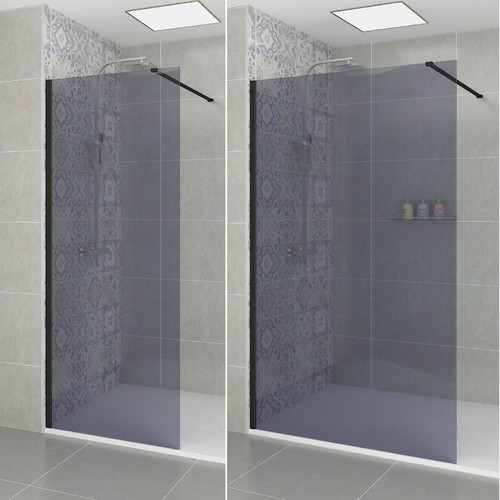 Black walk shower - walk,
