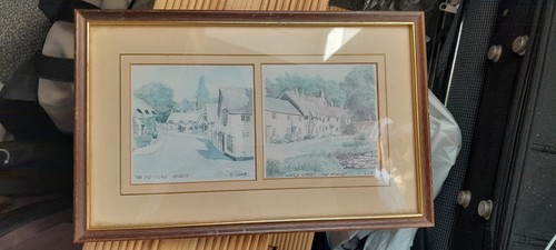 Framed print manuscript - print,