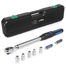Digital Torque Wrench Adjustable Torque Wrench 1/2" Drive 3/8'' Adapter 10-200NM