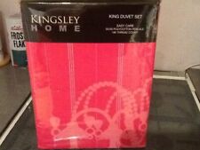 House of fraser pink kings size quilt cover set
