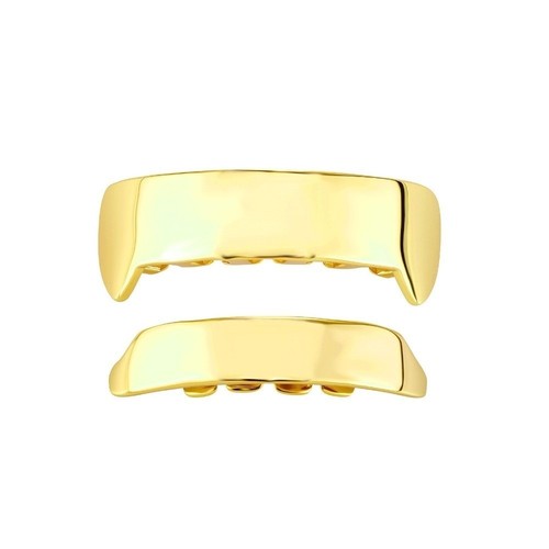 2pcs teeth grillz - 2pcs, shiny