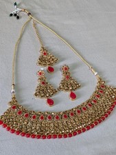 Red & Gold Indian jewellery