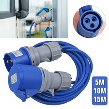 Camping Caravan Motorhome Electric Mains Hook Up Cable Extension Lead 32Amp 240V