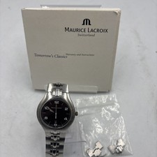 Maurice Lacroix Men’s Watch Stainless Steel Black Dial Sapphire Crystal Sal