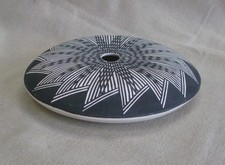 Vintage signed M.J.P. NM native American Acoma pottery Pueblo seed pot vase