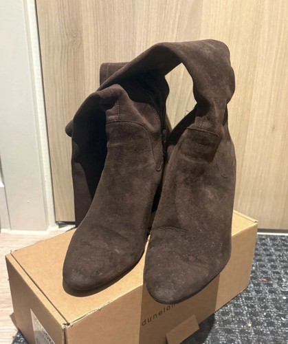 Dune london brown suede knee - london,
