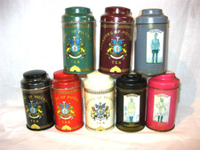 7 x Vintage Jacksons of Piccadilly Tea Tins Height 4 Inches +1 other
