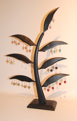 Wooden earring jewellery palm - earring,