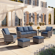 PE Rattan Outdoor Sofa Set w/