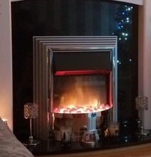Electric Fire with Marble