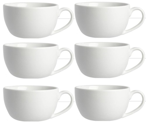 Large cappuccino cups white - large,