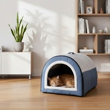 Large Cave Pet Warm House Beds Cozy Soft Plush Igloo Nest Kennel for Cats Puppy