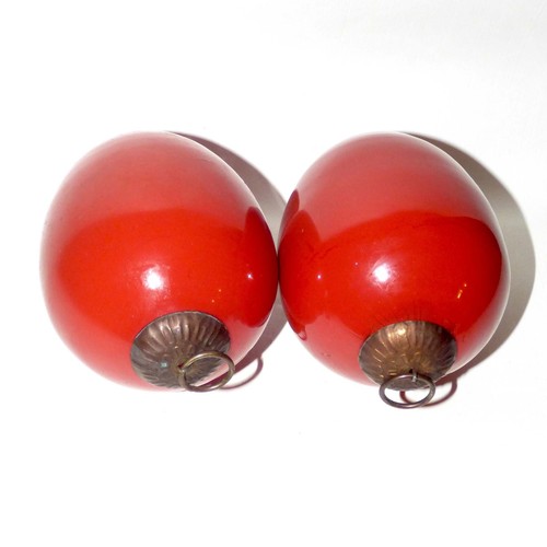 Pair midcentury red - pair, egg