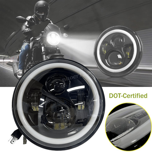 Round led motorcycle - 7",